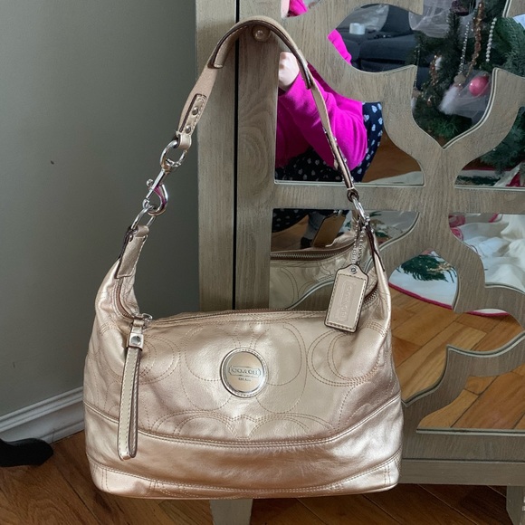 Coach Handbags - Coach Bag Purse F18882 Handbag Rose Gold Leather